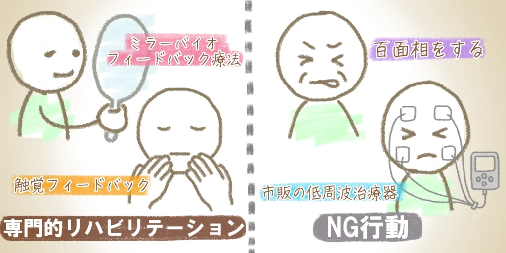 正しいリハビリ例とNG行動例
